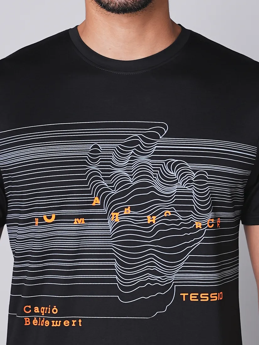 Tessio Men Slim Fit Print T-Shirt
