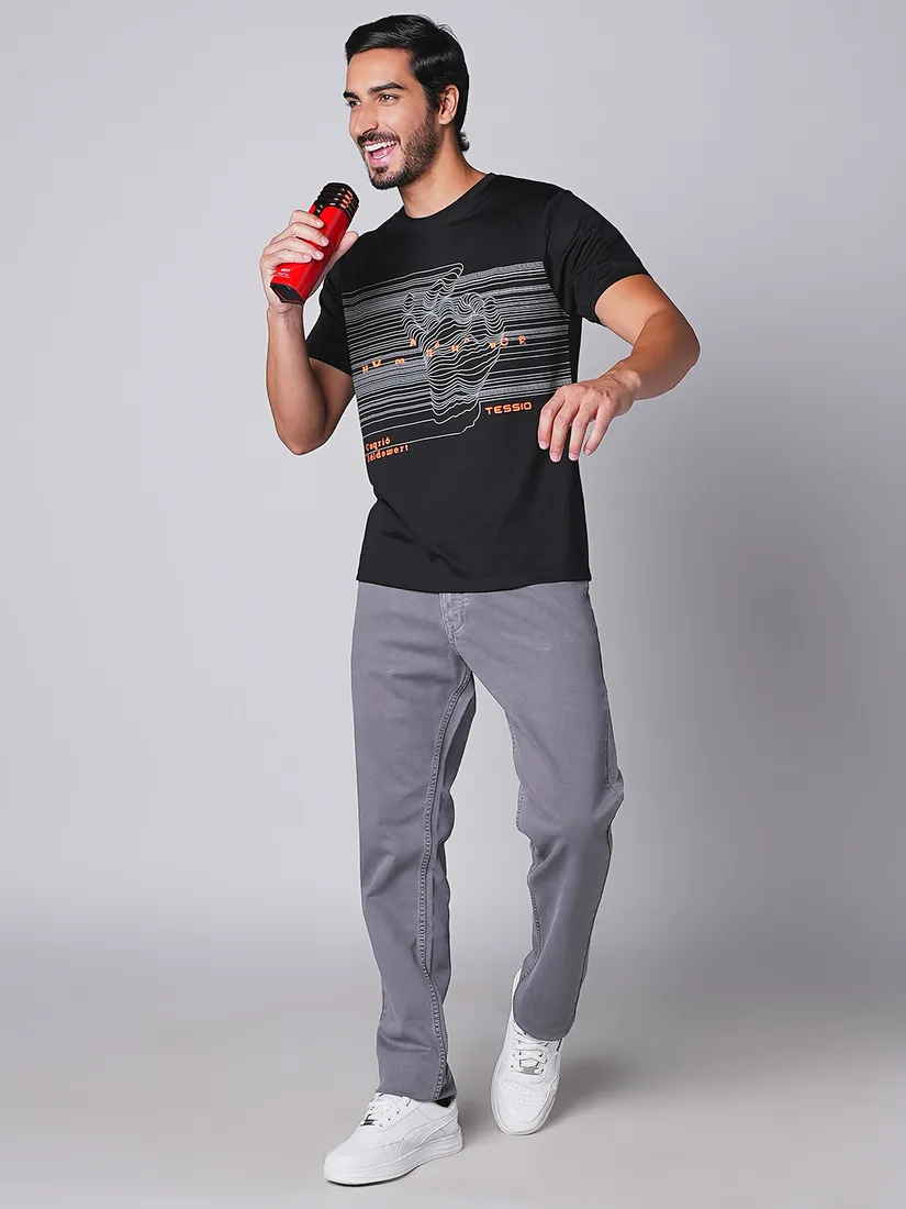 Tessio Men Slim Fit Print T-Shirt