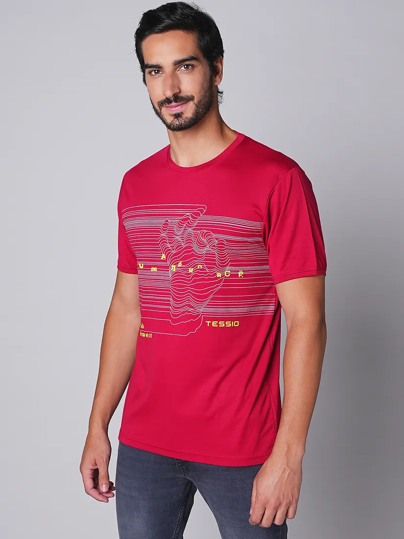 Tessio Men Slim Fit Print T-Shirt