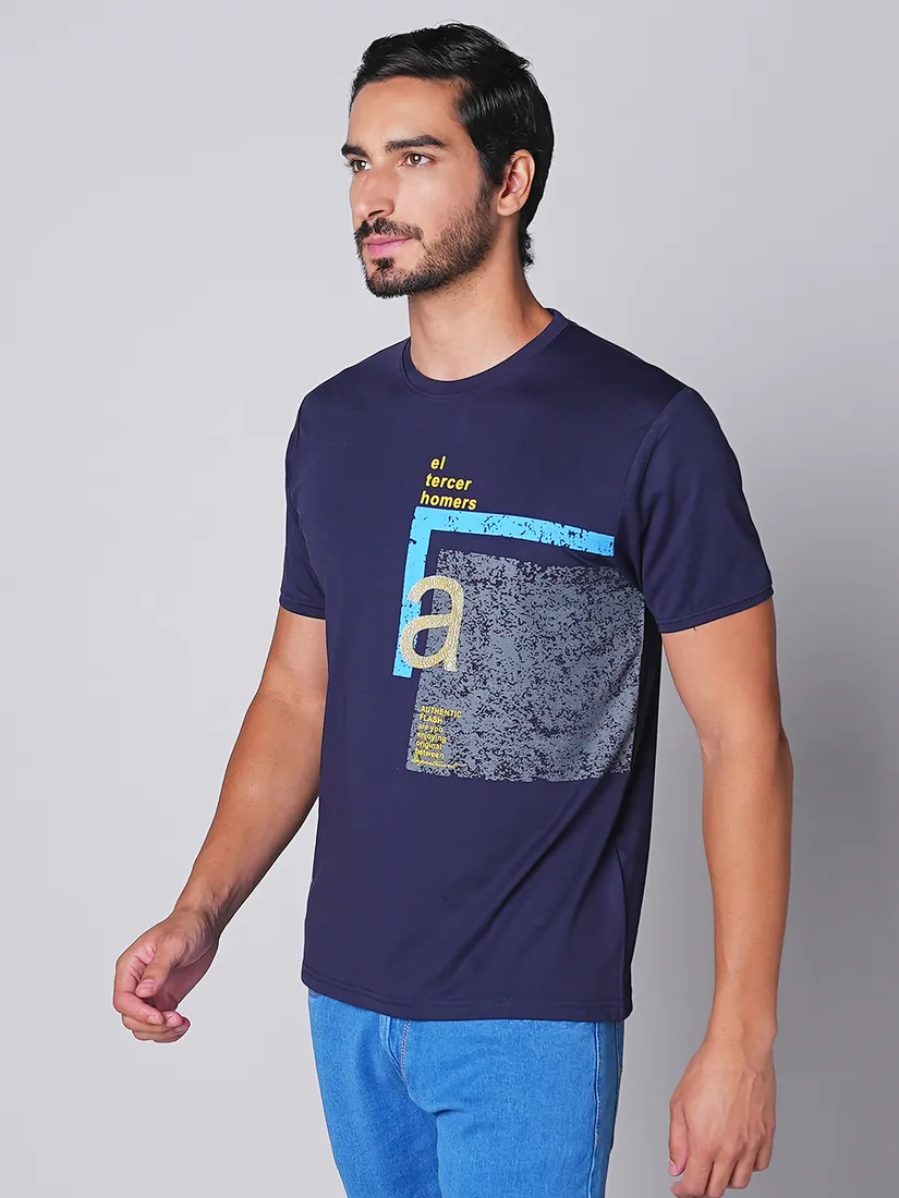 Tessio Men Slim Fit Print T-Shirt