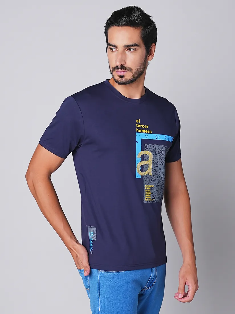 Tessio Men Slim Fit Print T-Shirt