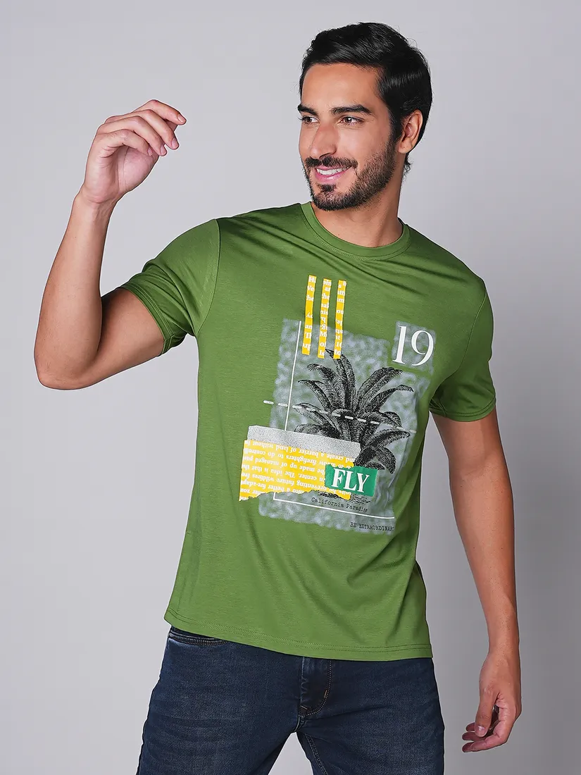 Tessio Men Slim Fit Print T-Shirt