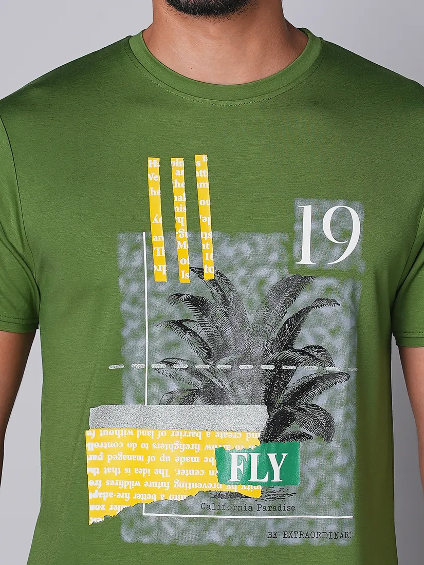 Tessio Men Slim Fit Print T-Shirt