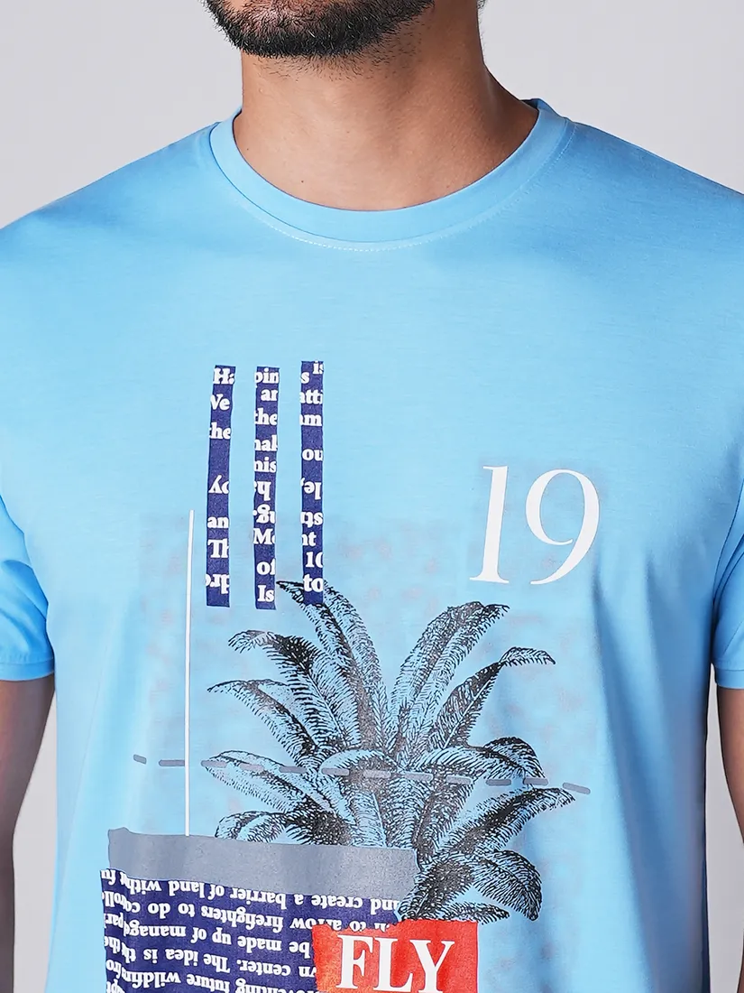 Tessio Men Slim Fit Print T-Shirt