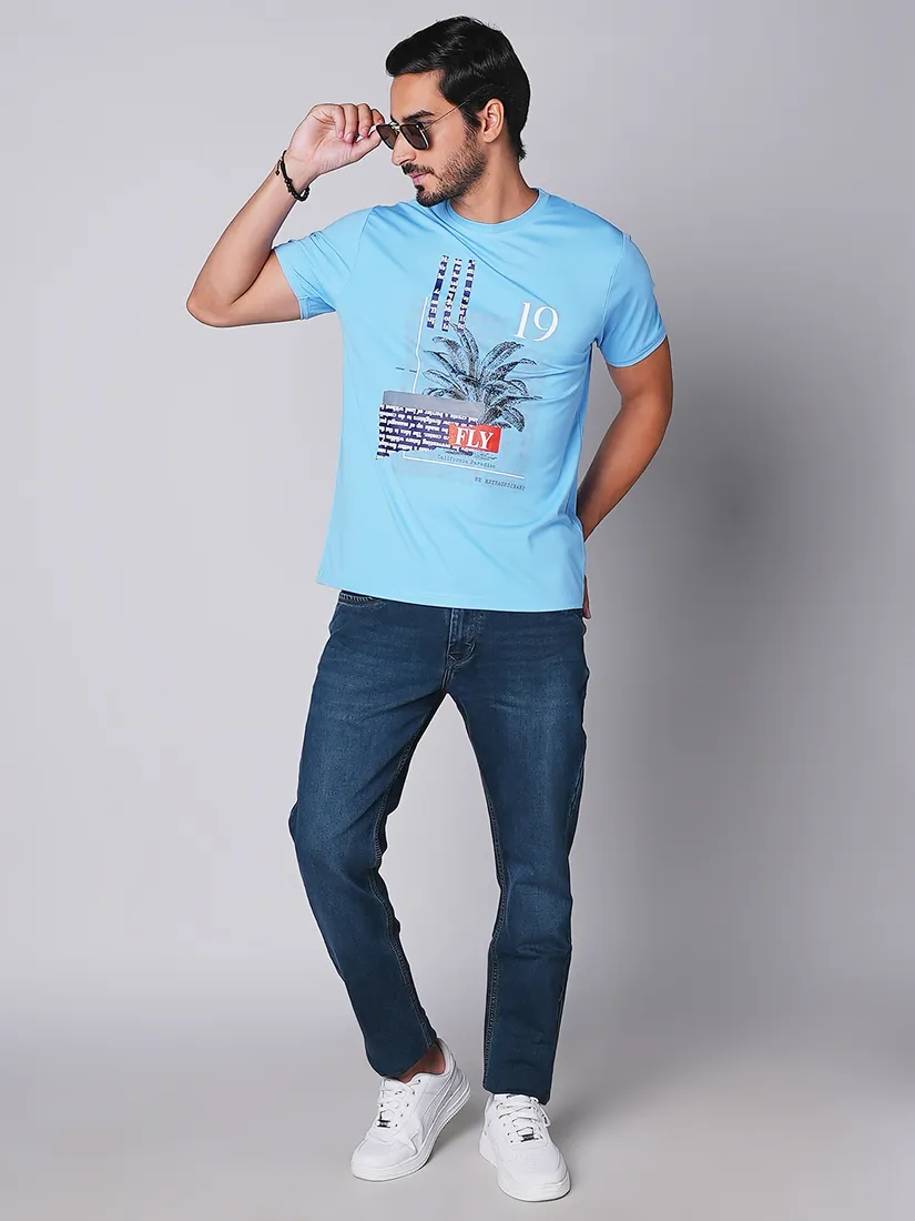 Tessio Men Slim Fit Print T-Shirt