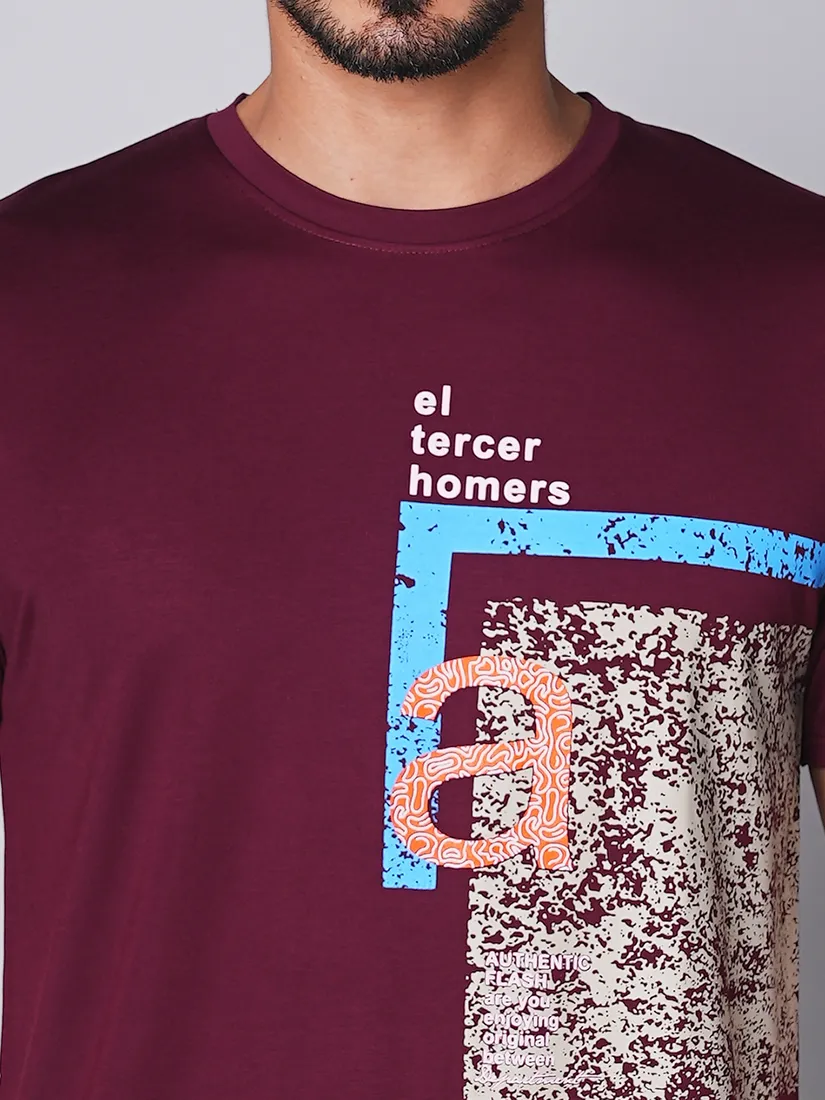 Tessio Men Slim Fit Print T-Shirt