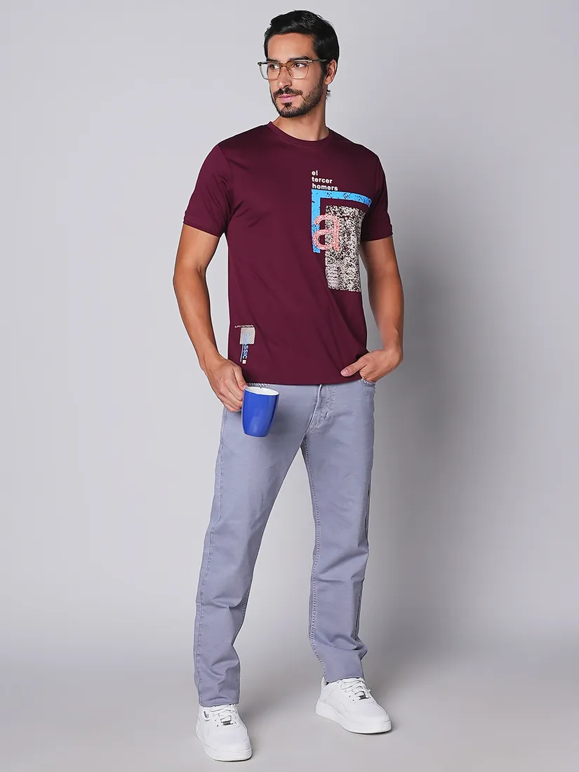 Tessio Men Slim Fit Print T-Shirt