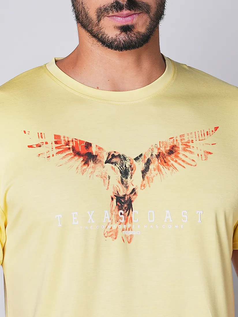 Tessio Men Slim Fit Print T-Shirt