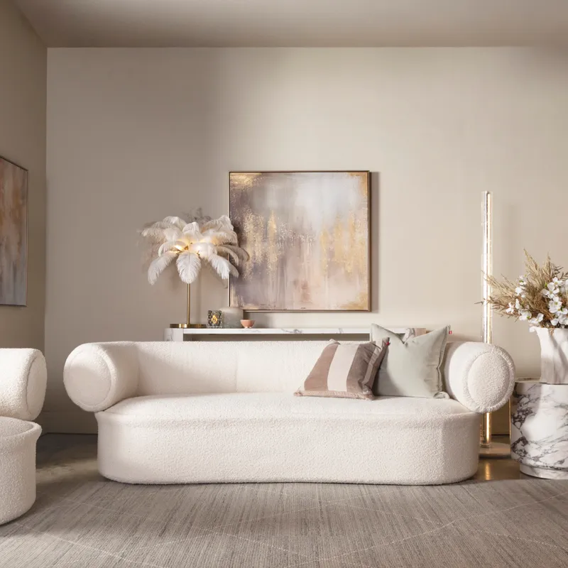 CONDRAD 3 seater sofa white