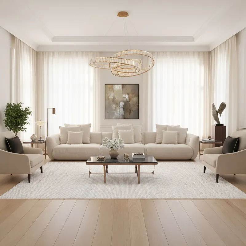 KAVALA chandelier clear/brass - dia 100cm