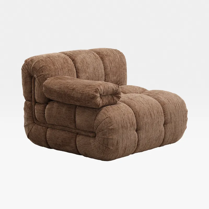 SEABIRD left arm modular chair brown