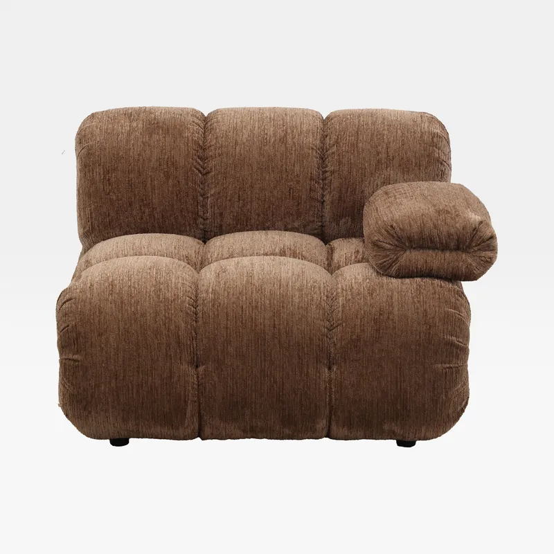 SEABIRD right arm modular chair brown