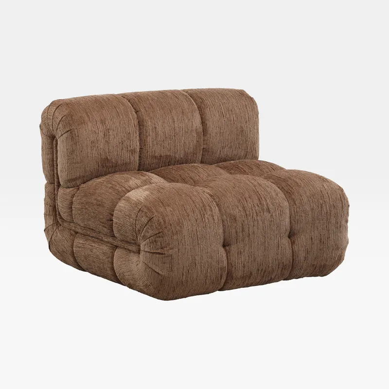 SEABIRD armless modular chair brown