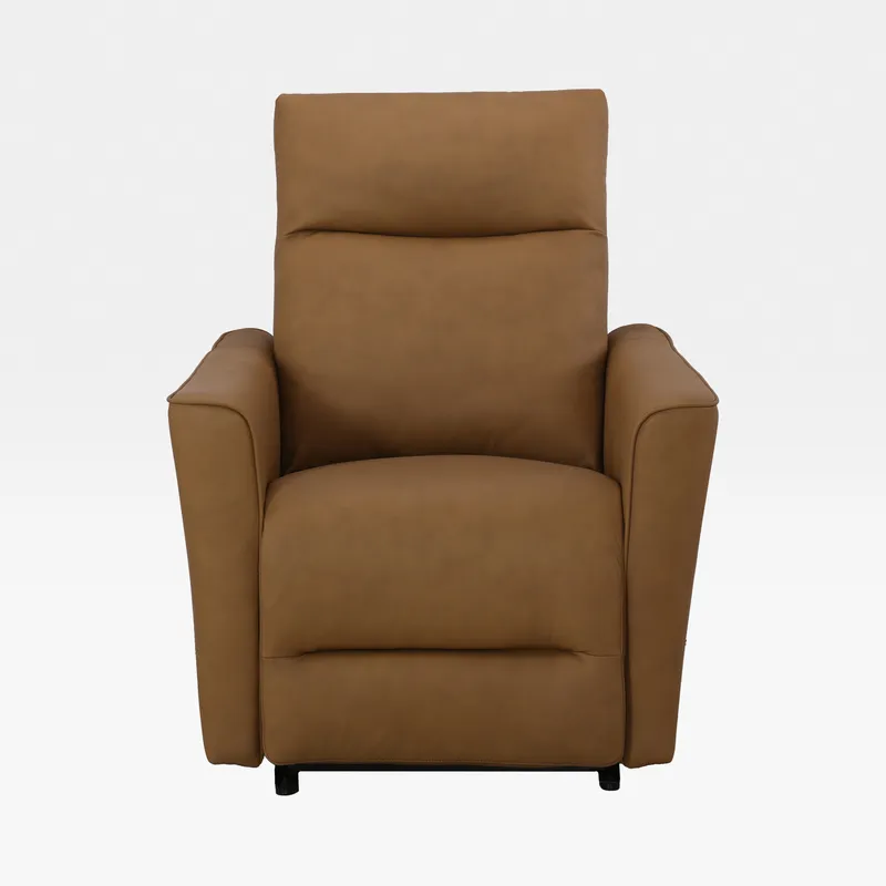 MARCEL recliner armchair leather light brown