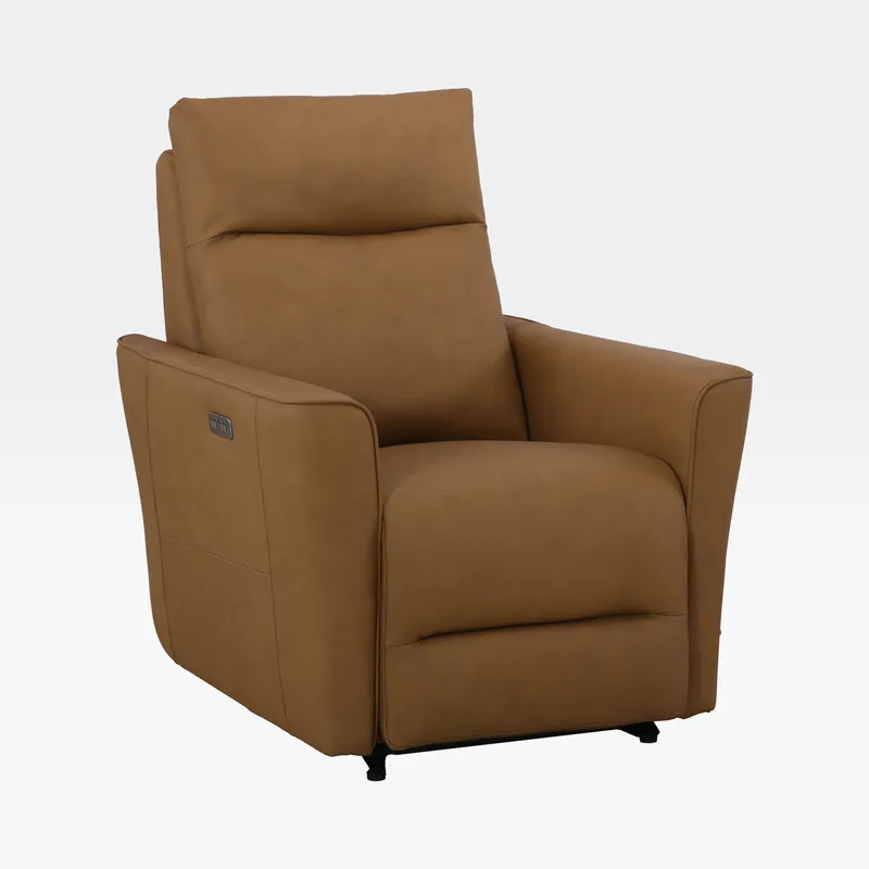 MARCEL recliner armchair leather light brown