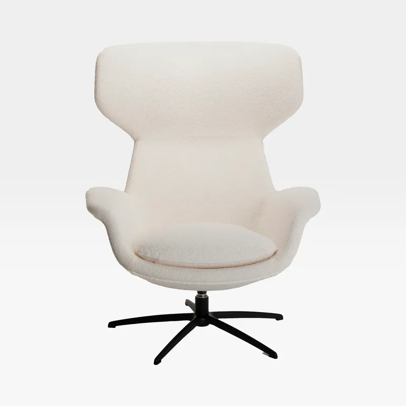 MATTEO swivel armchair cream