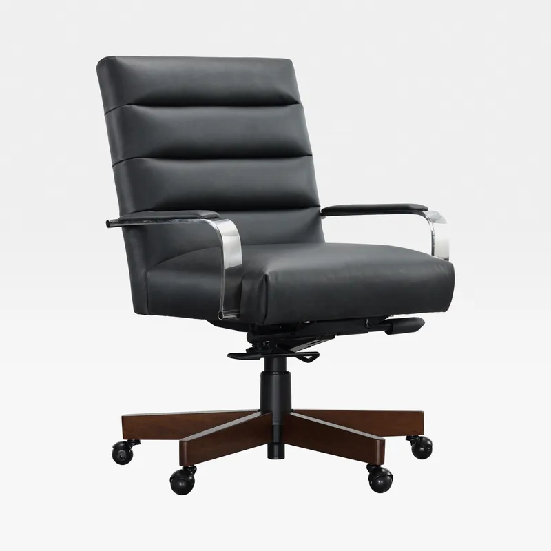 RALF desk chair leather black