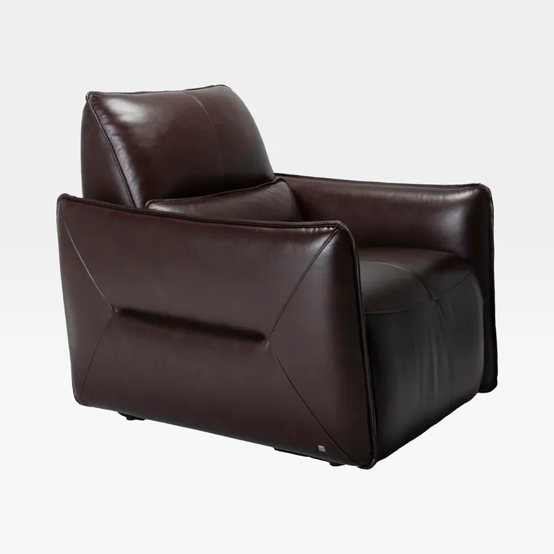 BILAL recliner chair leather brown