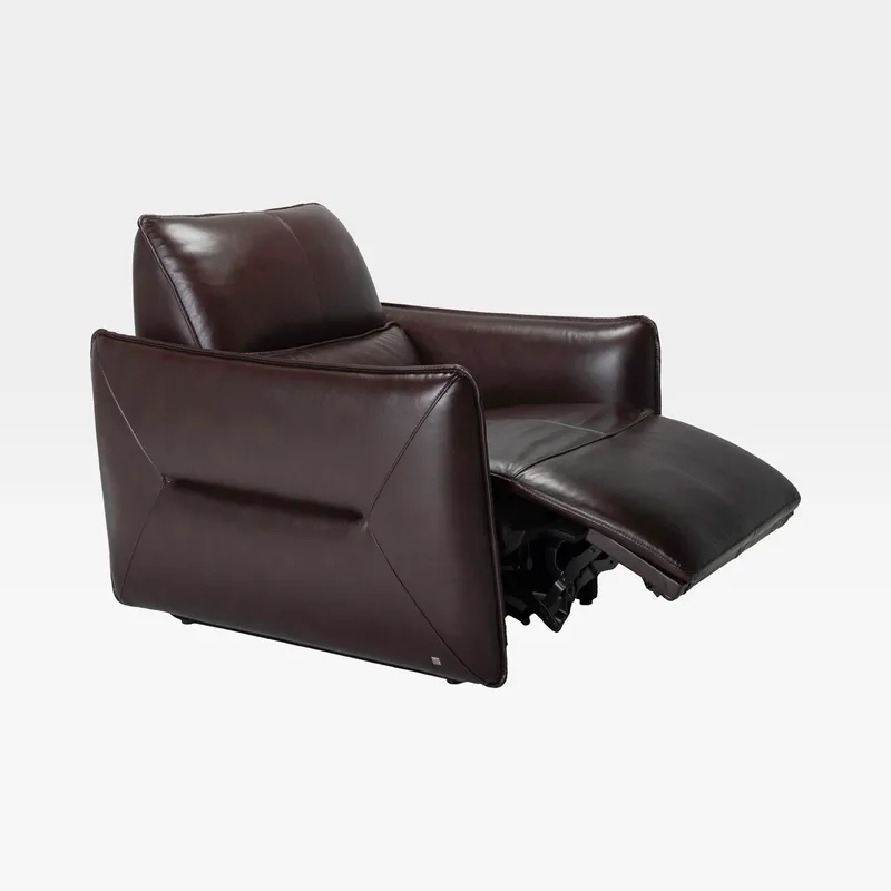 BILAL recliner chair leather brown