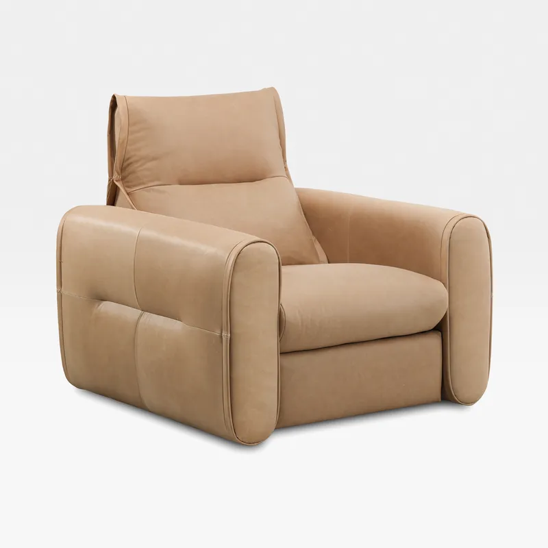 CLINT recliner chair leather beige
