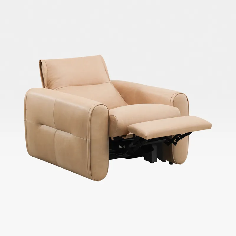 CLINT recliner chair leather beige