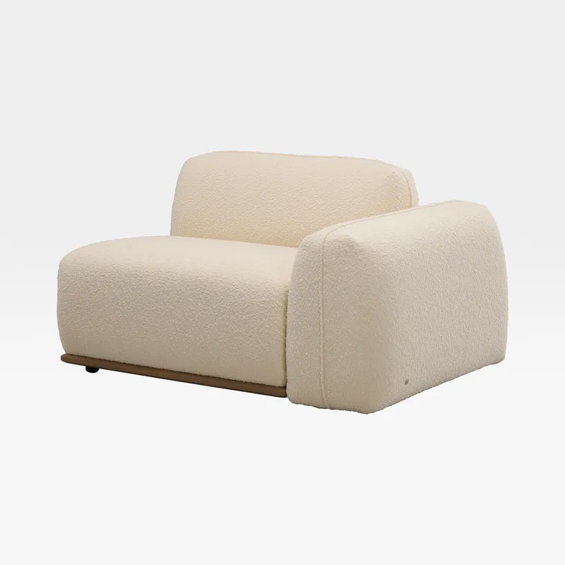 IZABELLA right arm modular chair white