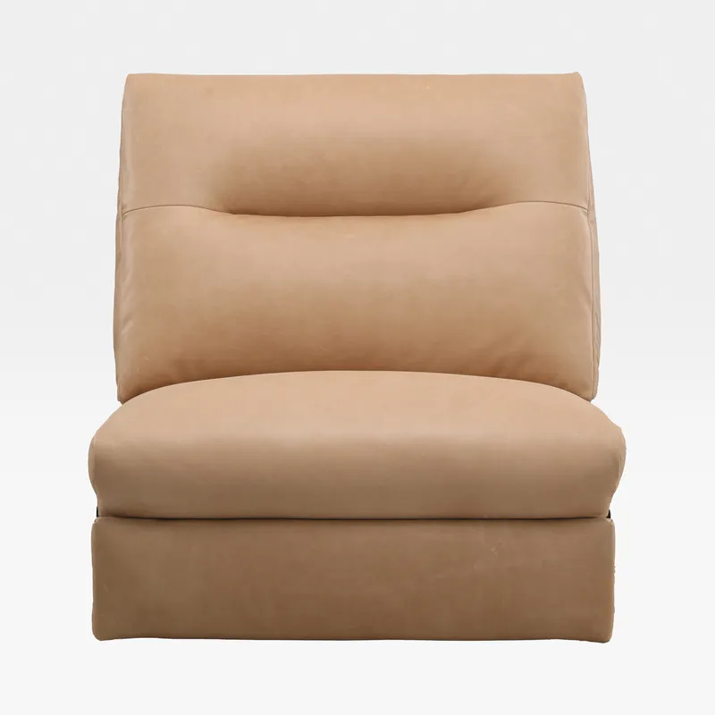 CLINT armless modular chair leather beige