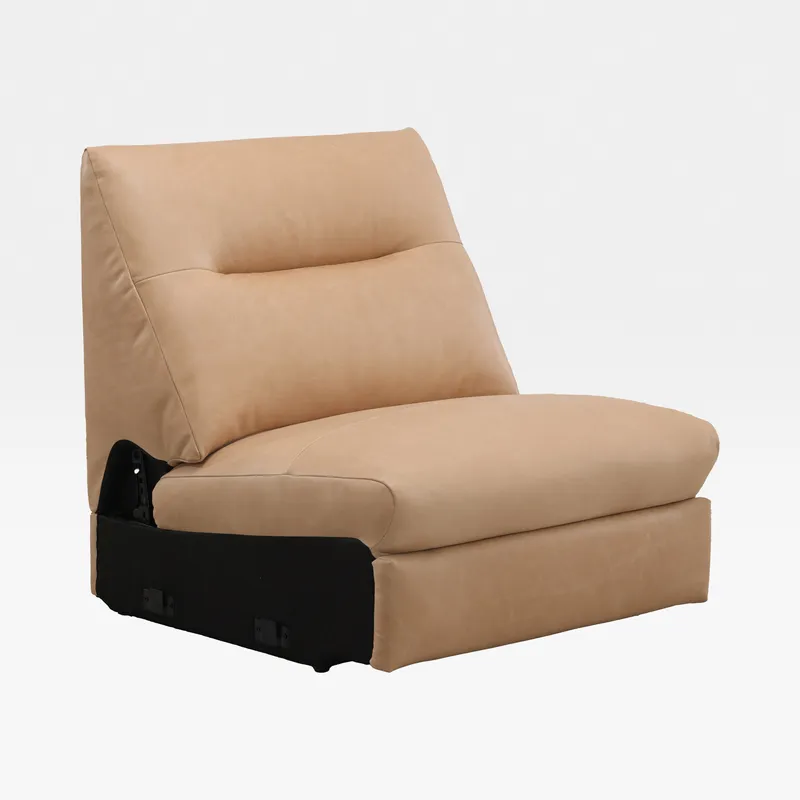 CLINT armless modular chair leather beige