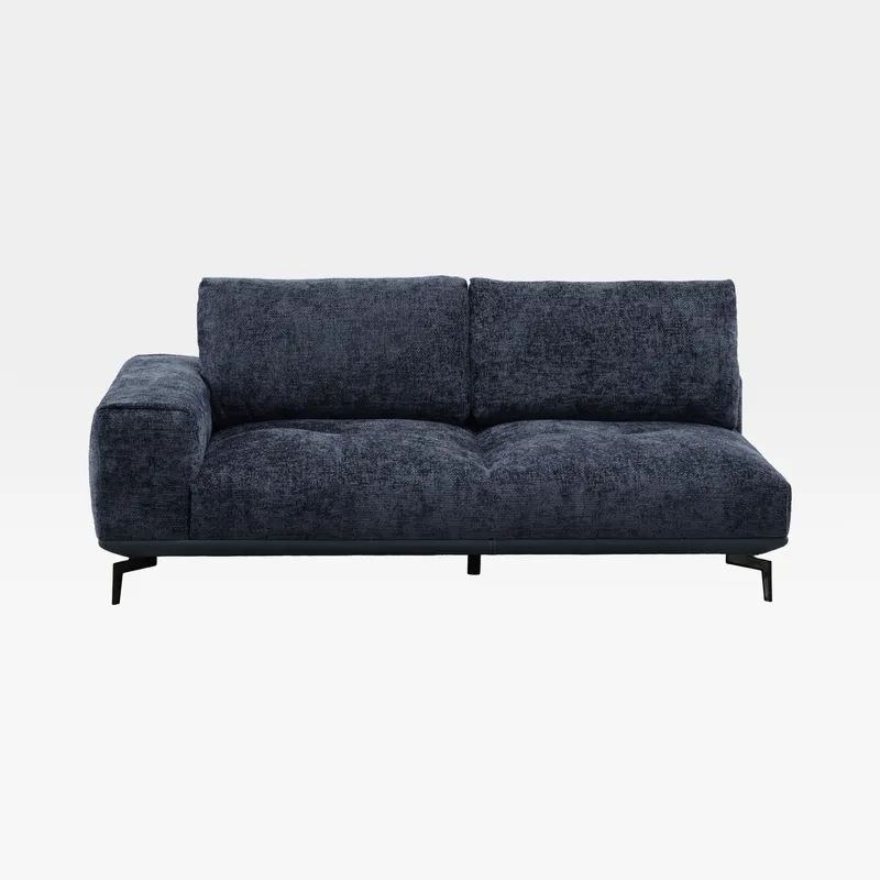 NEOMI 2 seater left arm modular sofa blue