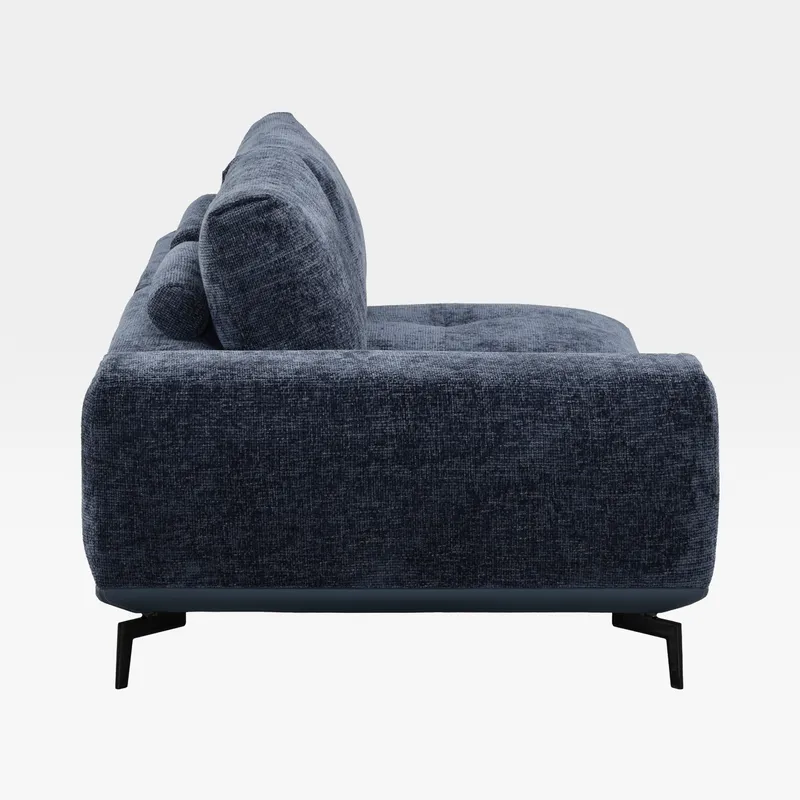NEOMI 2 seater left arm modular sofa blue
