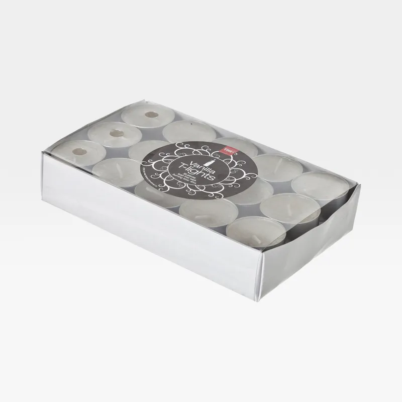 VANILLA tea light cream set of 30