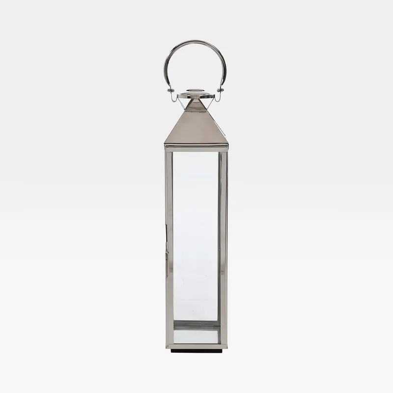 LINEA lantern stainless steel - H80cm