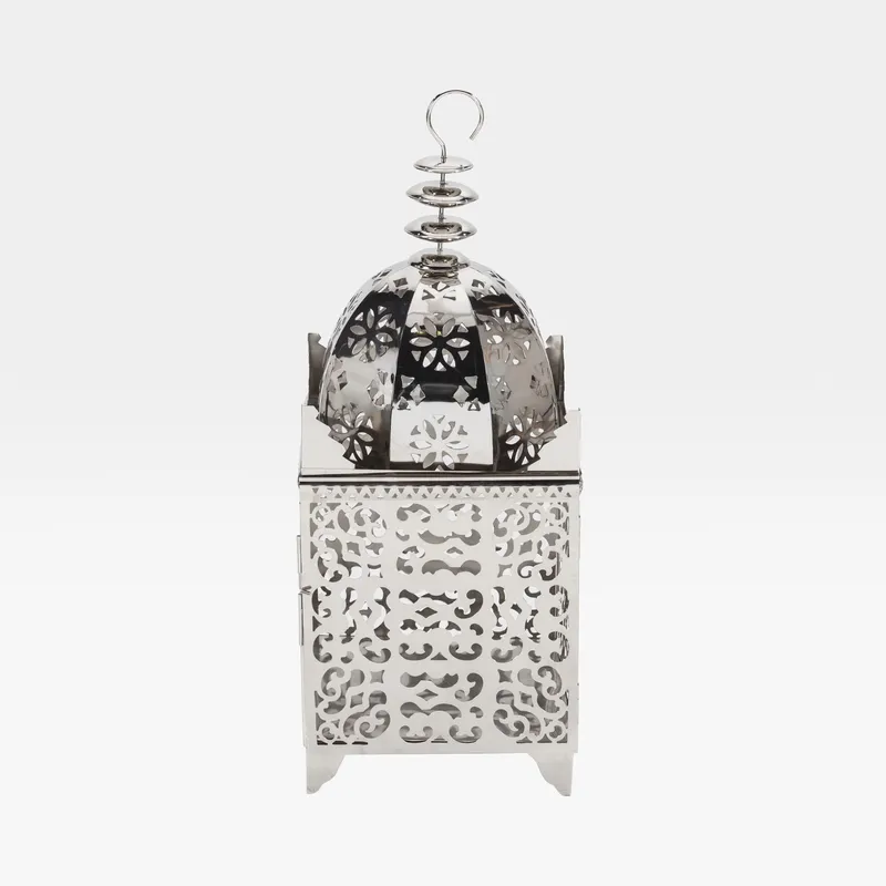 CASABLANCA lantern nickel - H89cm