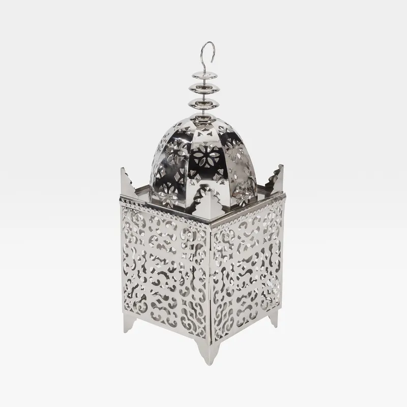 CASABLANCA lantern nickel - H89cm
