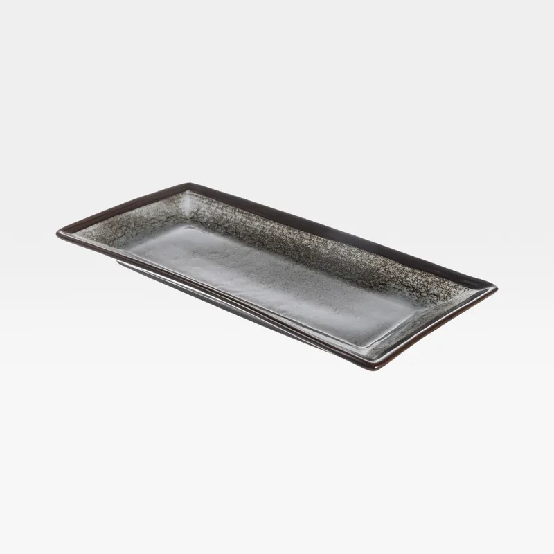GIANNA plate black - 15x31cm
