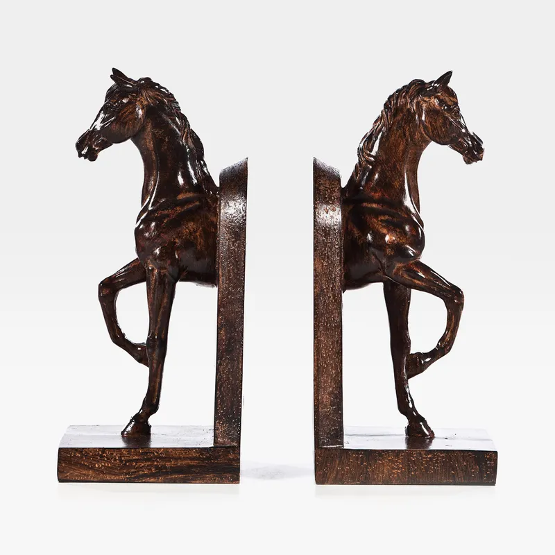 HORSE bookends brown set of 2 - H27cm