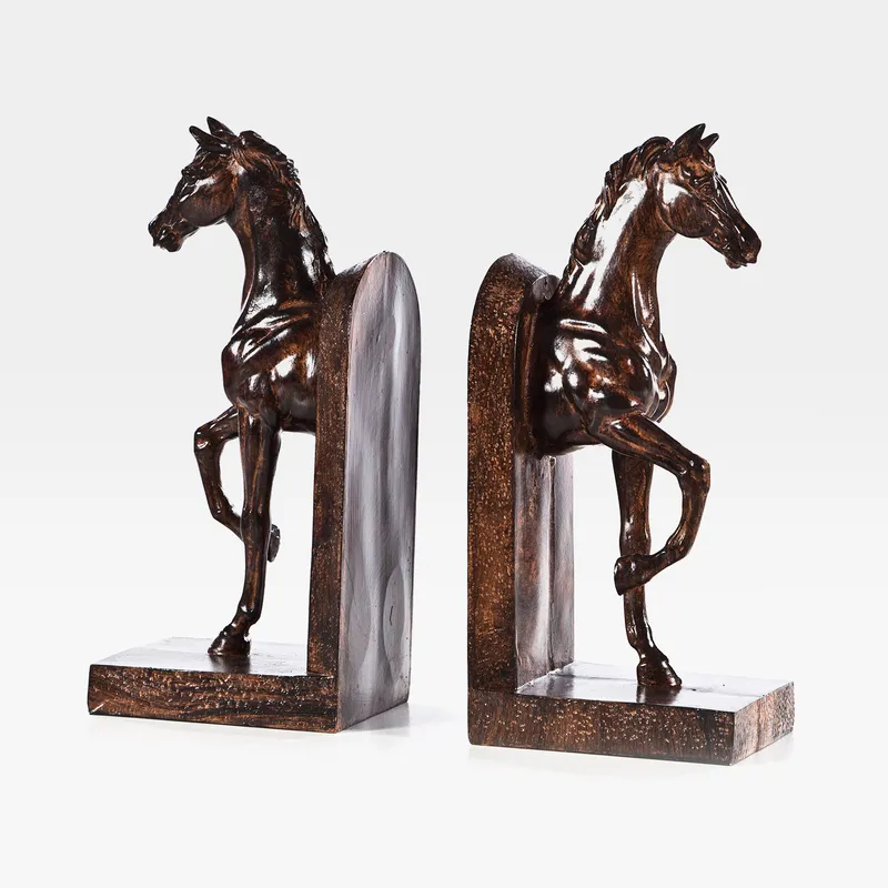 HORSE bookends brown set of 2 - H27cm
