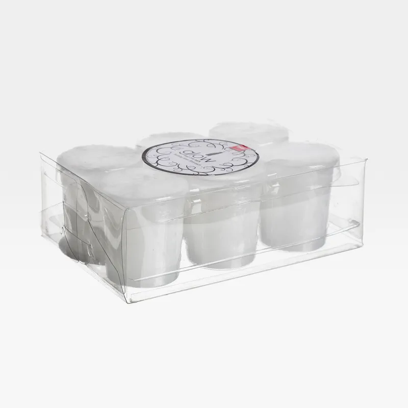 GLOW votive white set of 6