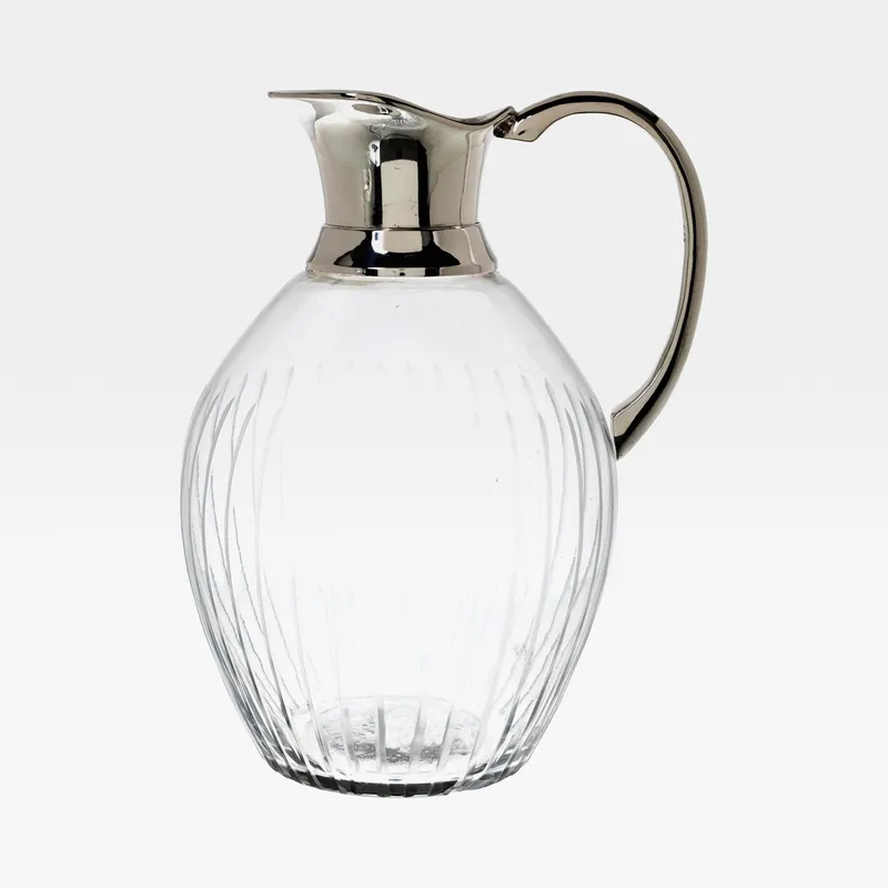 TARU jug clear/silver - H24cm