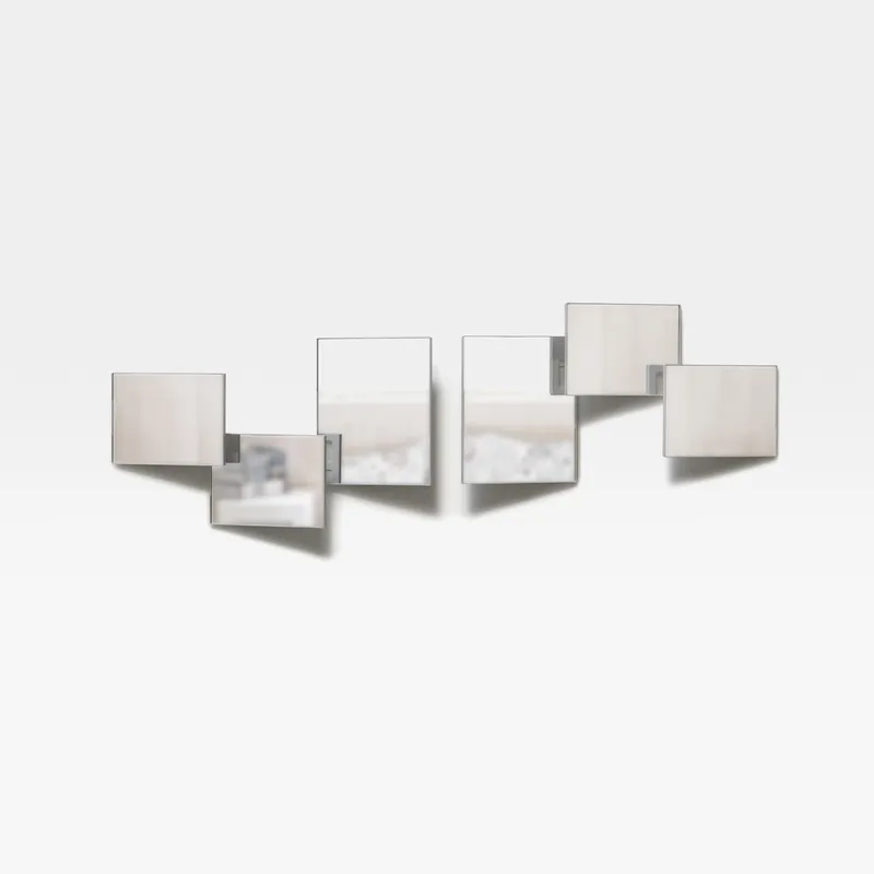 VANTAGE wall mirror clear/white set of 6