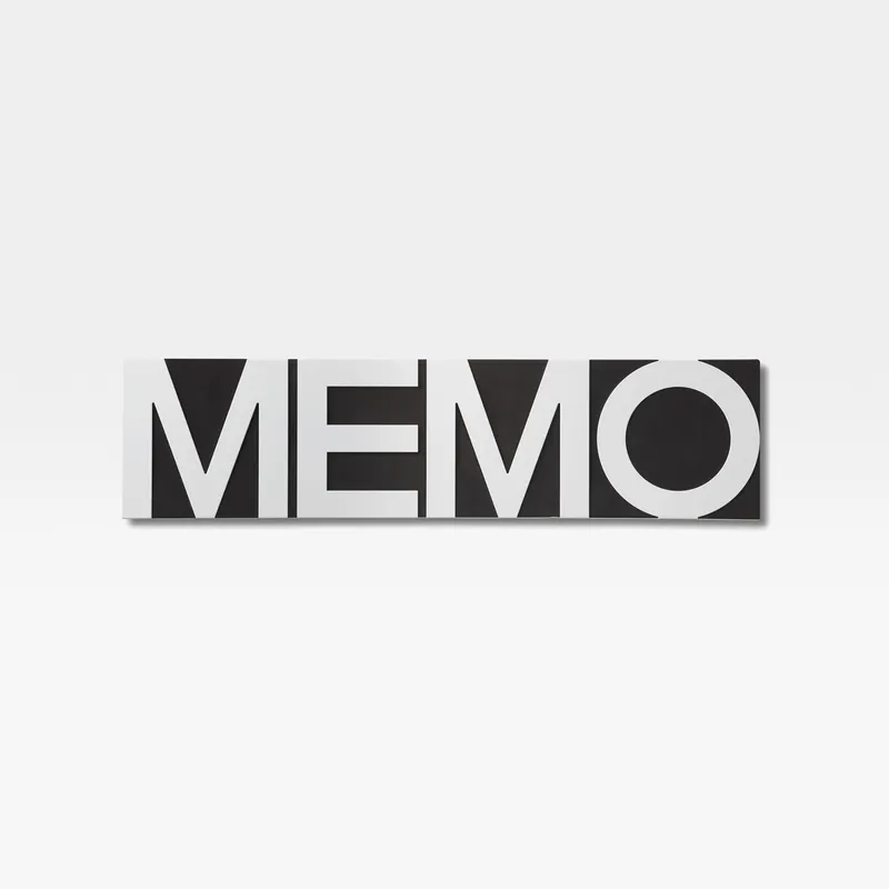 MEMO office board white/black - 53x14cm