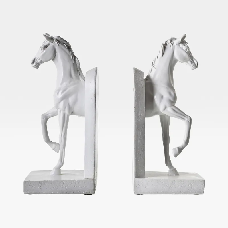 HORSE bookends white set of 2 - H27cm