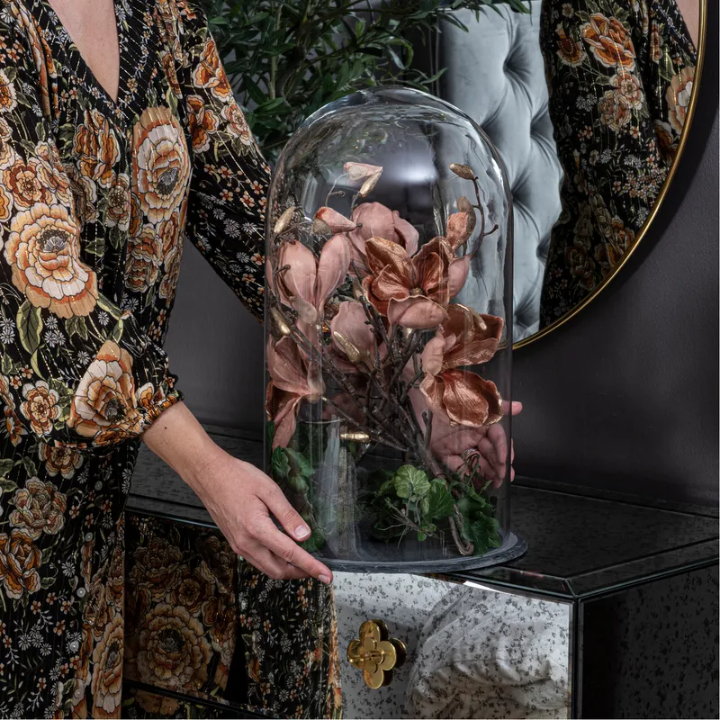 VELVET magnolia stem pink - H86cm