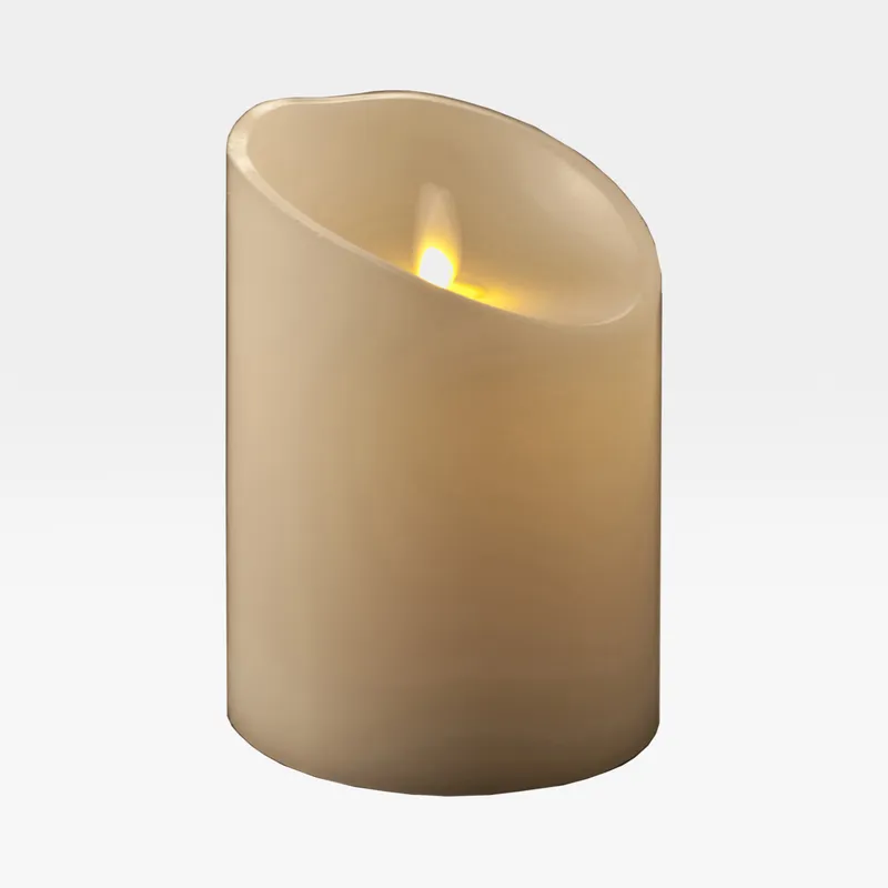 FLICKERING flameless candle white - 9x13cm