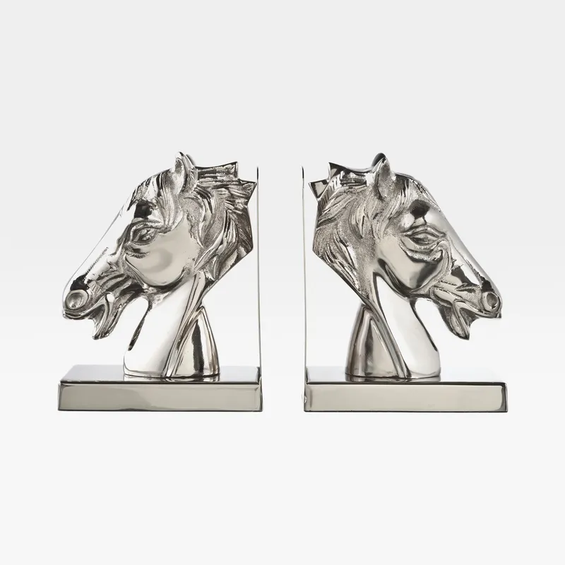 VANNI bookends nickel set of 2 - H17cm