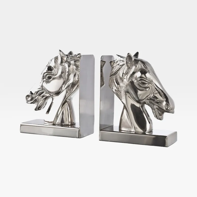 VANNI bookends nickel set of 2 - H17cm