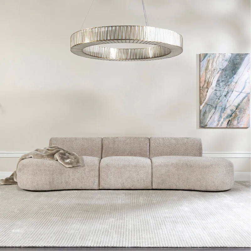 SYDNEY armless modular left chaise taupe