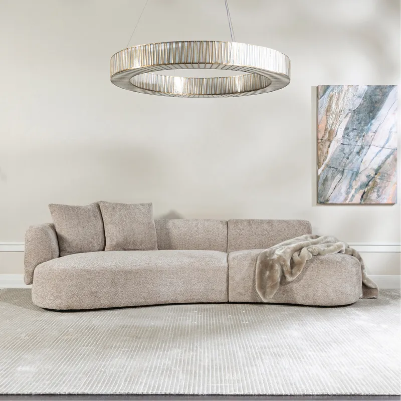 SYDNEY 2 seater left arm modular sofa taupe