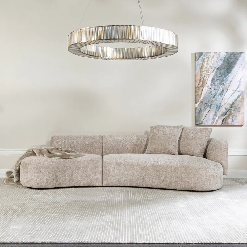 SYDNEY 2 seater right arm modular sofa taupe