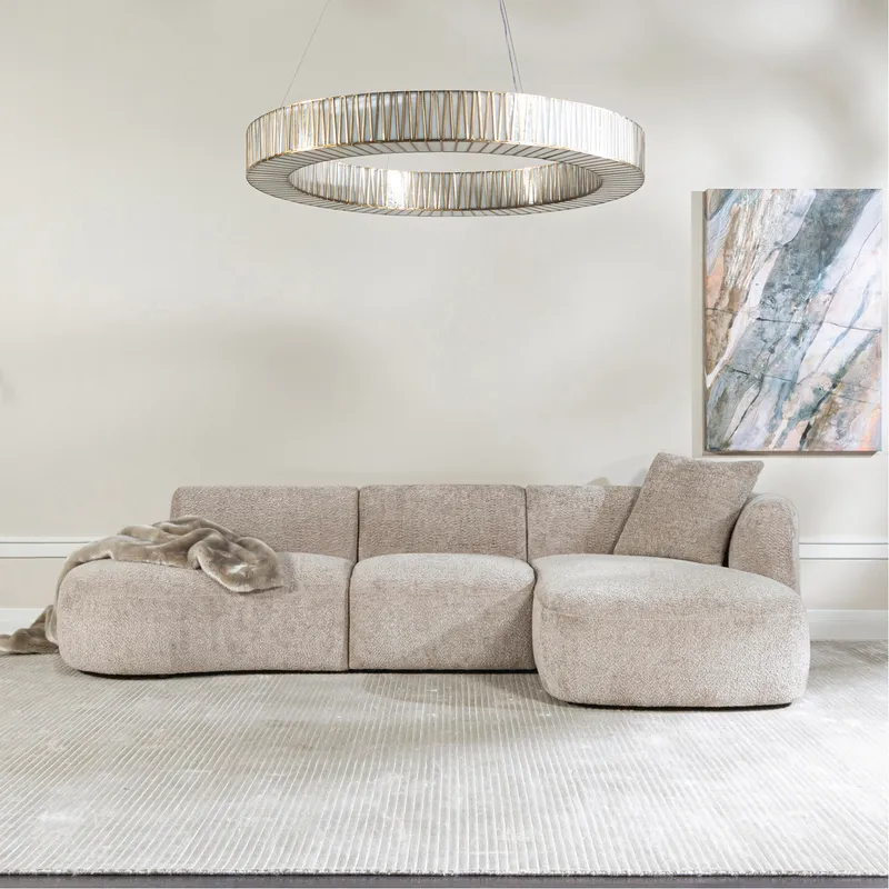 SYDNEY armless modular left chaise taupe